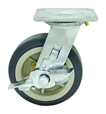 Quantum PT-PSB6 Swivel Polyurethane Caster, 800 lb capacity, Chrome