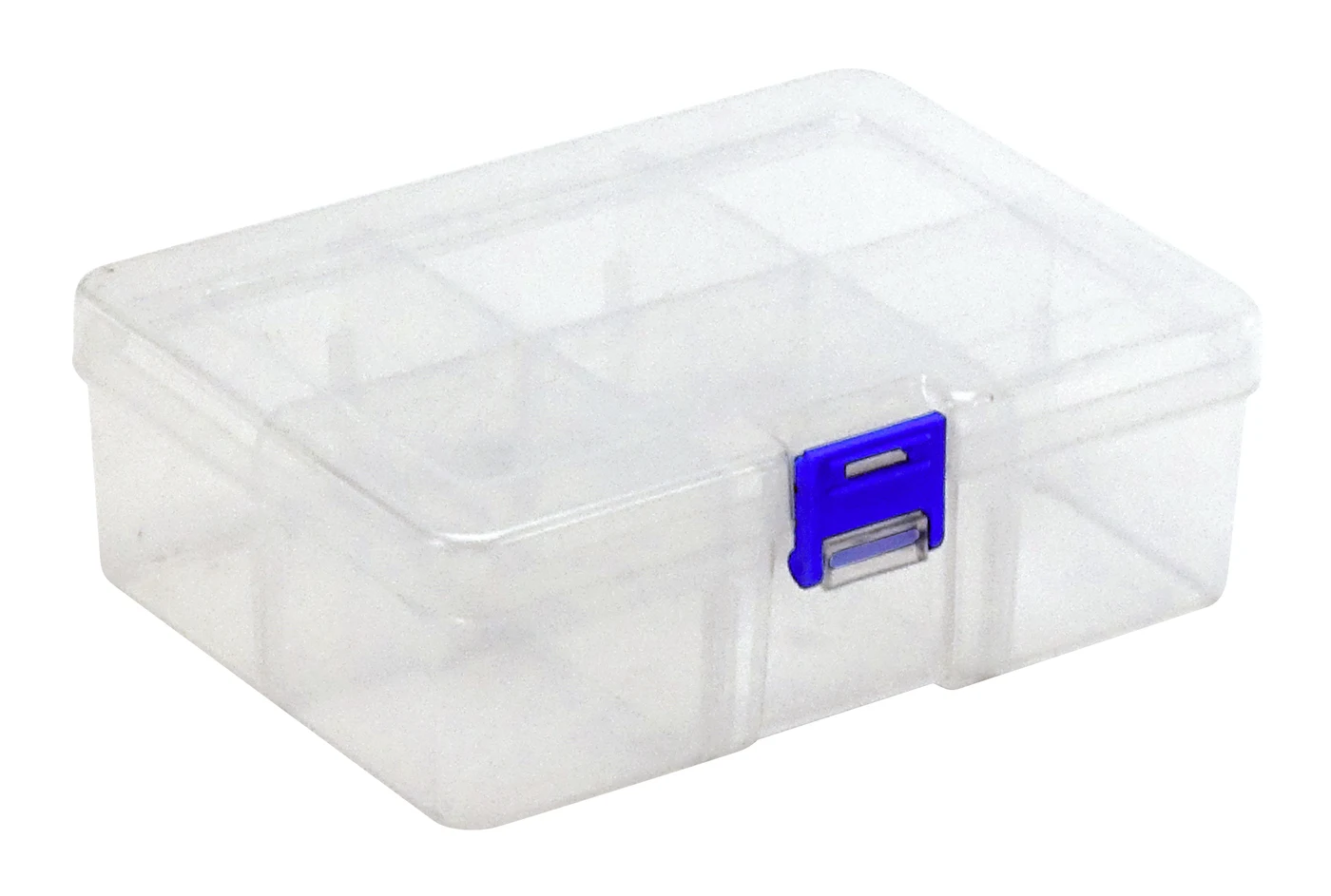 Quantum QB300 Compartment Storage Box, 6-3/4"L x 4-3/4"W x 2-1/4"H, Clear, Pack of 12
