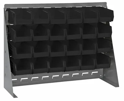 Quantum QBR-2721-210-24BK Bench Rack, 27-3/4"L x 8"W x 21"H, 140 lb capacity, Gray