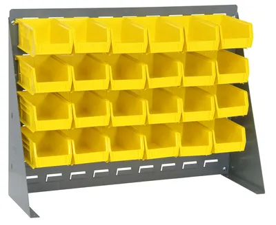 Quantum QBR-2721-210-24YL Bench Rack, 27-3/4"L x 8"W x 21"H, 140 lb capacity, Gray
