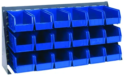 Quantum QBR-3619-230-18BL Bench Rack, 36"L x 8"W x 19"H, 150 lb capacity, Gray