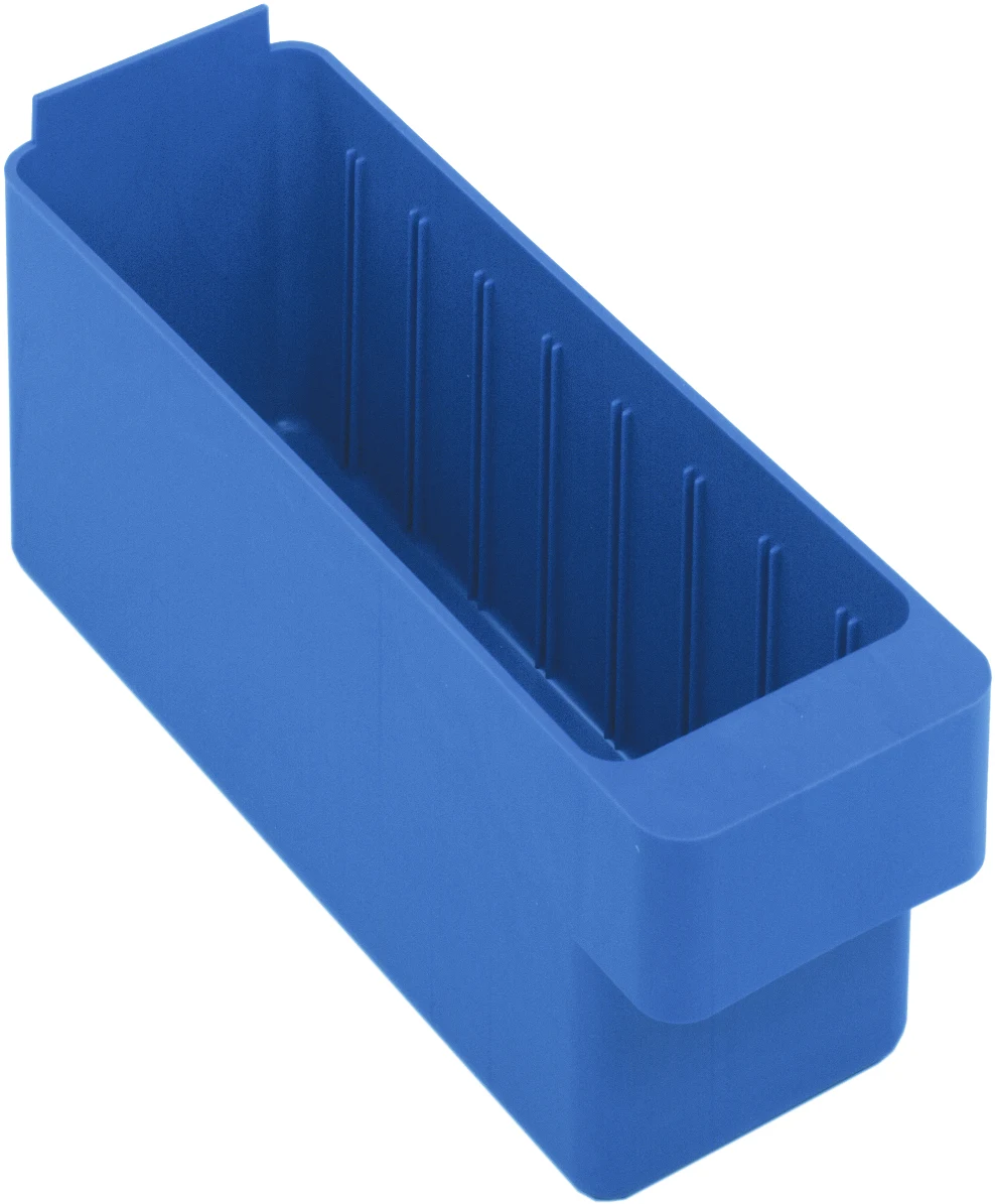 Quantum QED501BLCS Super Tuff Euro Drawer, 11-5/8"L x 2-3/4"W x 4-5/8"H, Blue, Case of 24