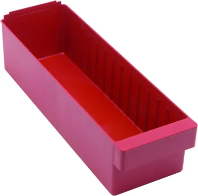 Quantum QED602RDCS Super Tuff Euro Drawer, 17-3/4"L x 5-9/16"W x 4-5/8"H, Red, Case of 24