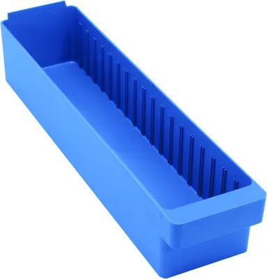 Quantum QED603BLCS Super Tuff Euro Drawer, 24"L x 5-9/16"W x 4-5/8"H, Blue, Case of 12