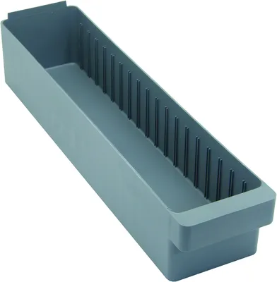 Quantum QED603GYCS Super Tuff Euro Drawer, 24"L x 5-9/16"W x 4-5/8"H, Gray, Case of 12