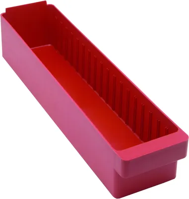 Quantum QED603RDCS Super Tuff Euro Drawer, 24"L x 5-9/16"W x 4-5/8"H, Red, Case of 12