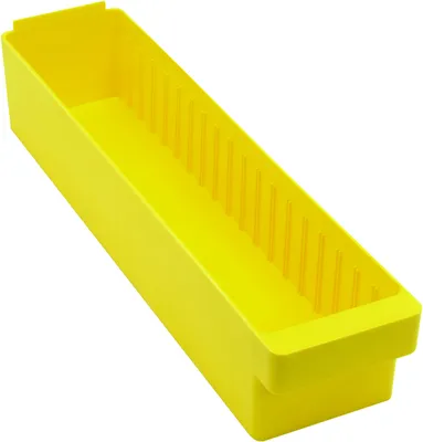 Quantum QED603YLCS Super Tuff Euro Drawer, 24"L x 5-9/16"W x 4-5/8"H, Yellow, Case of 12