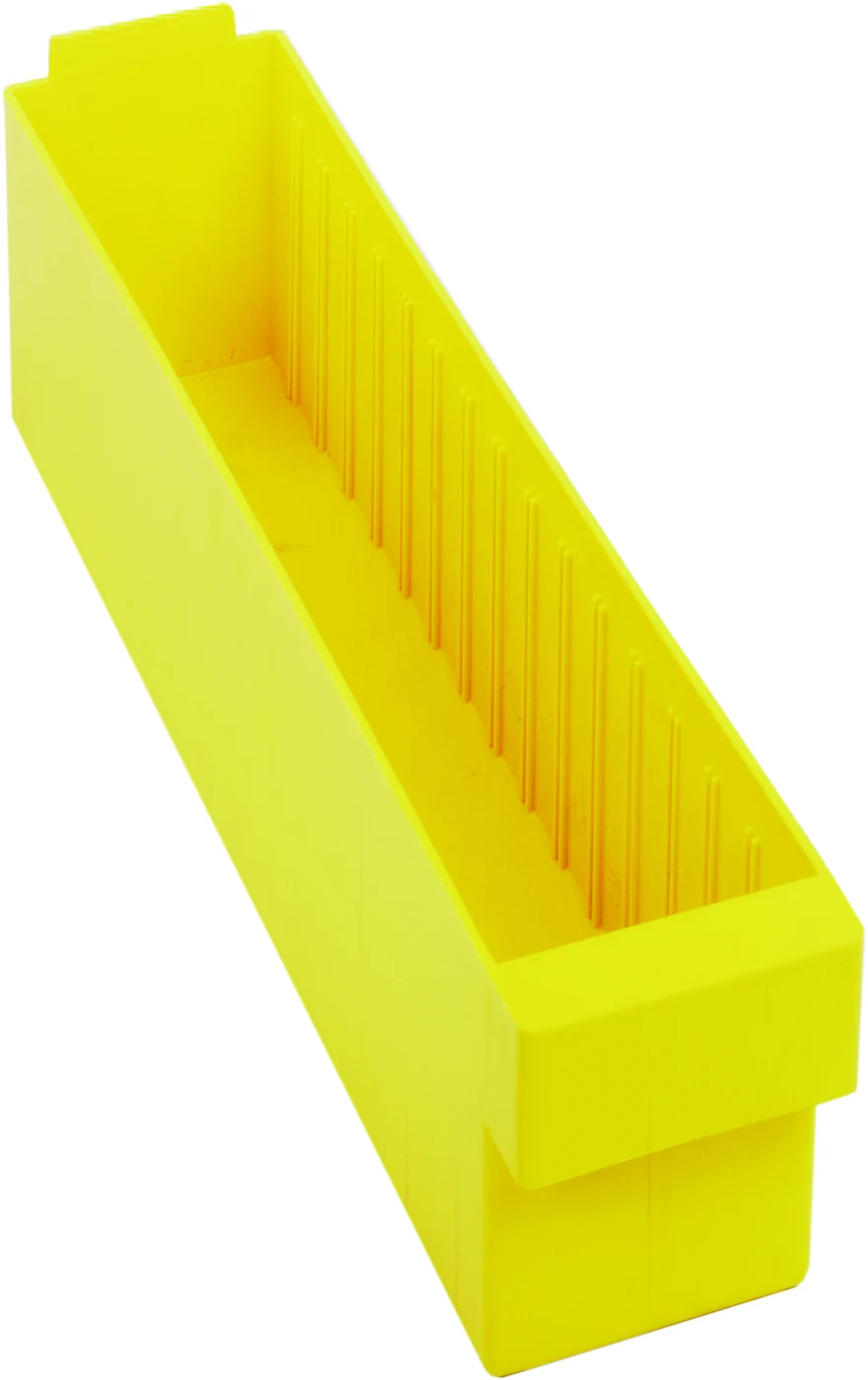 Quantum QED604YLCS Super Tuff Euro Drawer, 17-5/8"L x 3-3/4"W x 4-5/8"H, Yellow, Case of 24