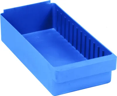 Quantum QED606BLCS Super Tuff Euro Drawer, 8-3/8"W x 4-5/8"H, Blue, Case of 24
