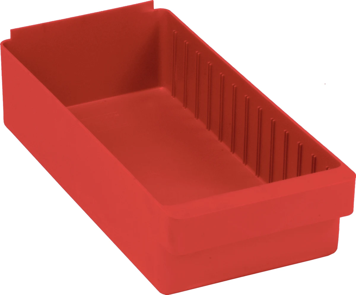 Quantum QED606RDCS Super Tuff Euro Drawer, 8-3/8"W x 4-5/8"H, Red, Case of 24