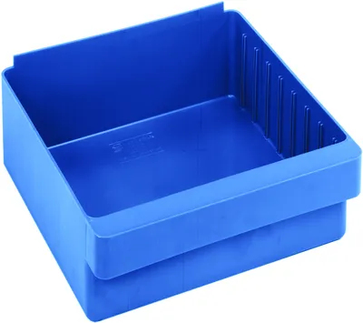 Quantum QED801BLCS Super Tuff Euro Drawer, 11-7/8"L x 11-1/8"W x 4-5/8"H, Blue, Case of 12
