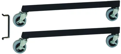 Quantum QFS400 Tip Out Bin Floor Stand Mobile Kit for Use with Any Doble Sided System, 500 lb capacity, Black