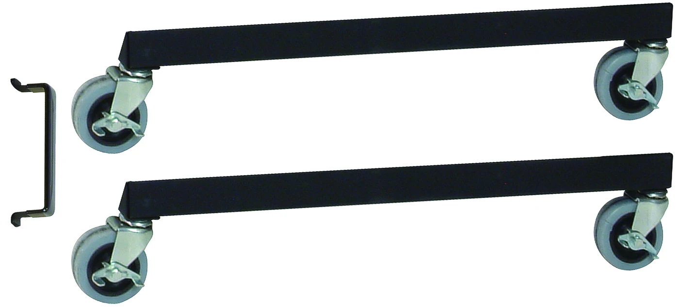 Quantum QFS400 Tip Out Bin Floor Stand Mobile Kit for Use with Any Doble Sided System, 500 lb capacity, Black