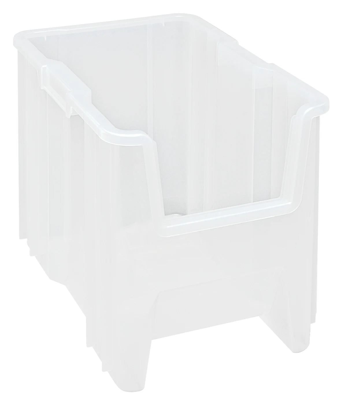 Quantum QGH600CLNB Stacking Container, 150 lb capacity, Clear