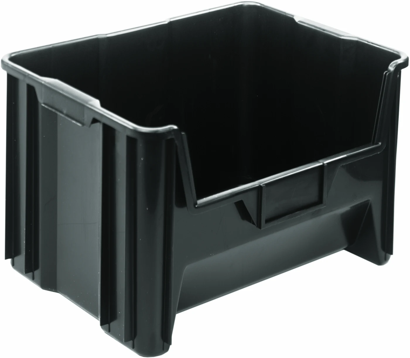 Quantum QGH700BKCS Stacking Container, 150 lb capacity, Black, Case of 3