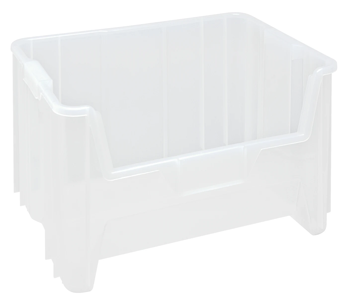 Quantum QGH700CLNB Stacking Container, 150 lb capacity, Clear