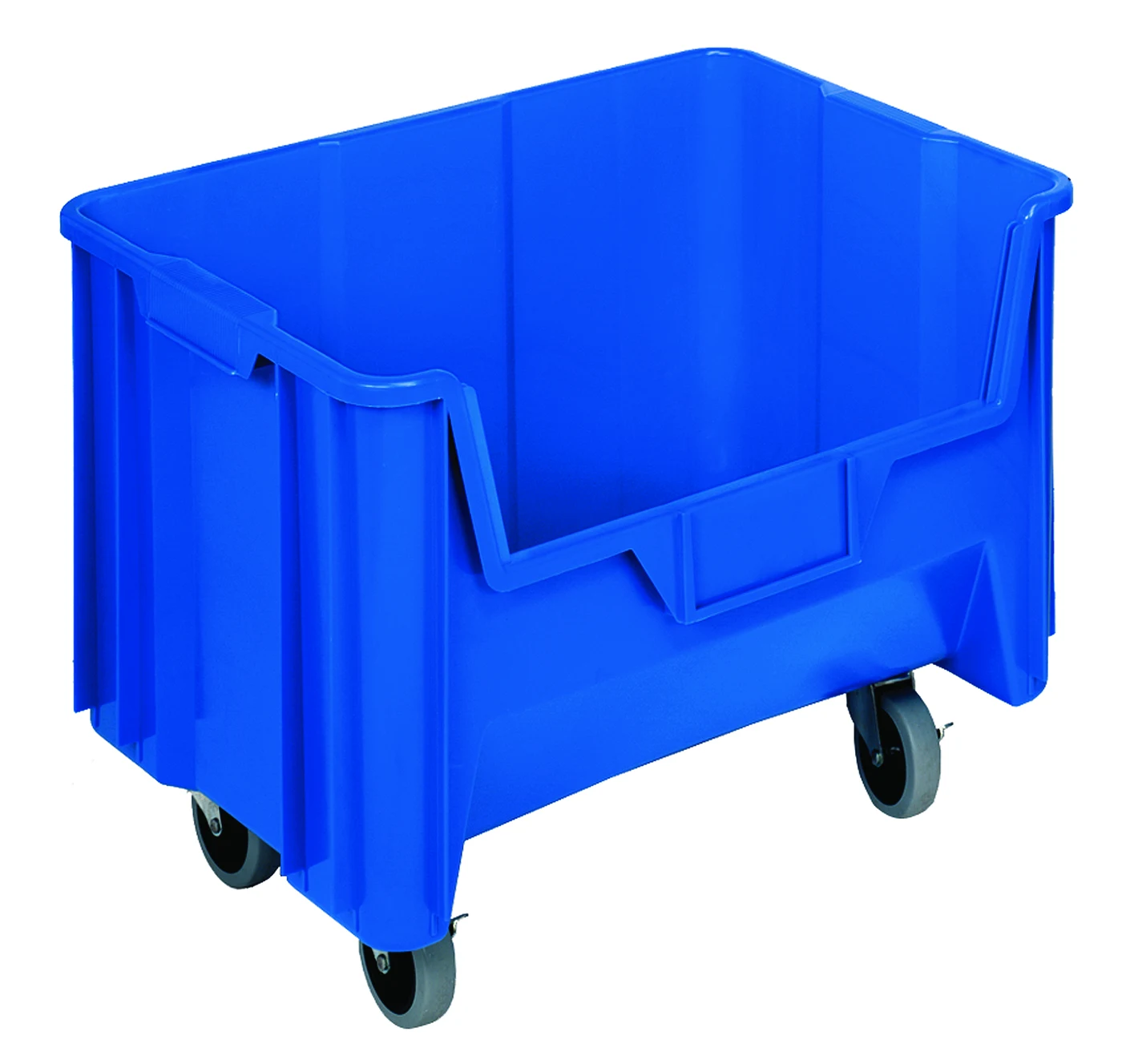 Quantum QGH705MOBBLCS Stacking Mobile Container, 250 lb capacity, Blue, Case of 3