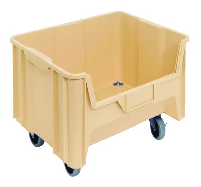Quantum QGH705MOBIVCS Stacking Mobile Container, 250 lb capacity, Ivory, Case of 3