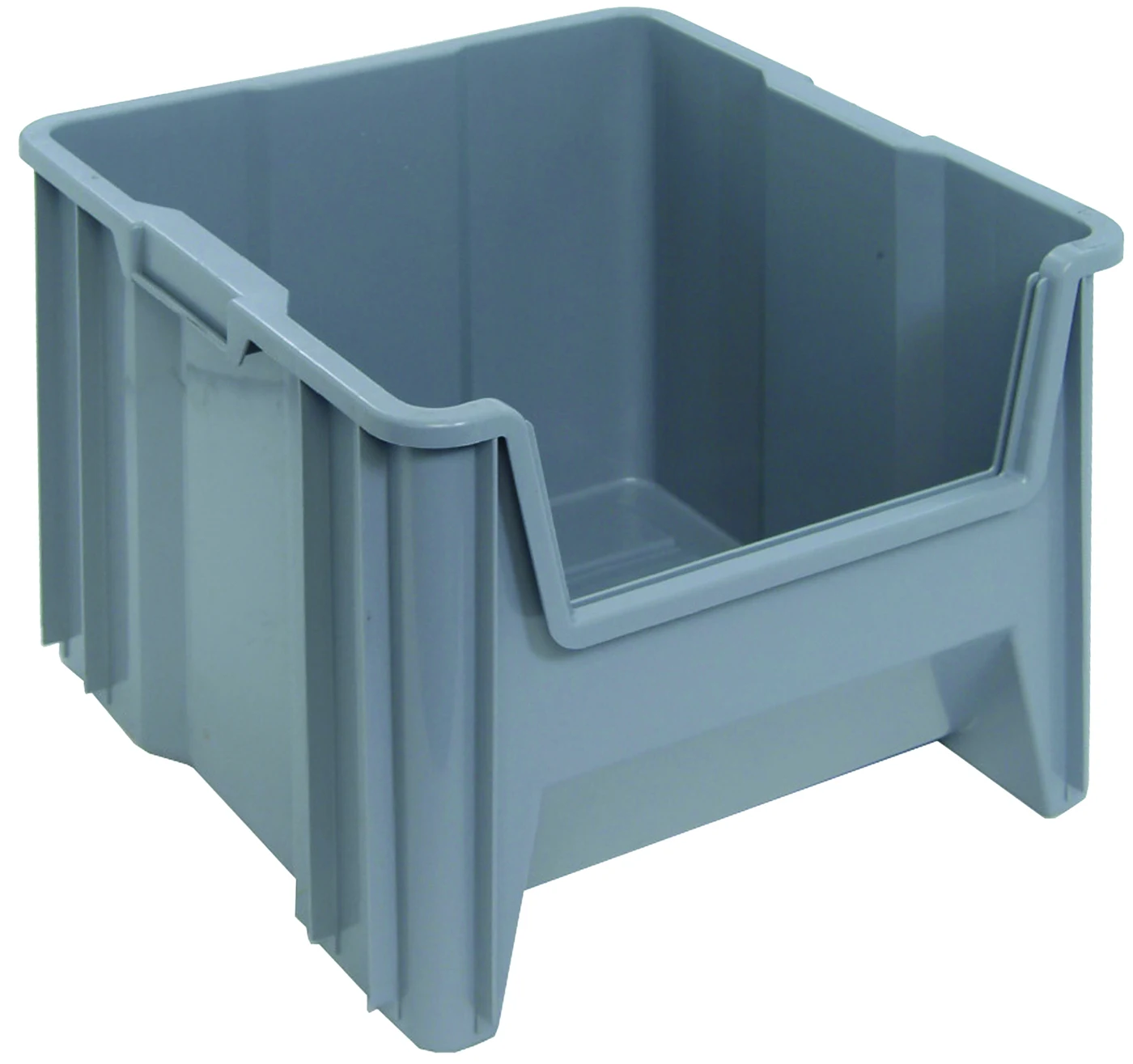 Quantum QGH800GYNB Stacking Container, 150 lb capacity, Gray
