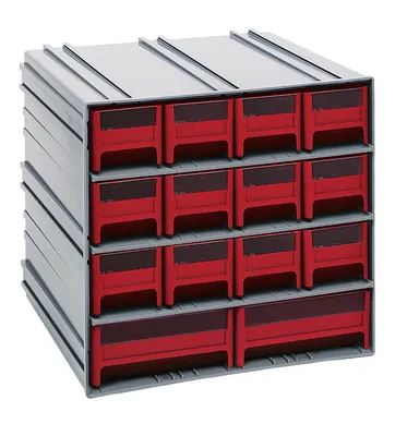 Quantum QIC-12123RD Interlocking Storage Cabinets, 11-3/8"D x 11-3/4"W x 11"H, Gray
