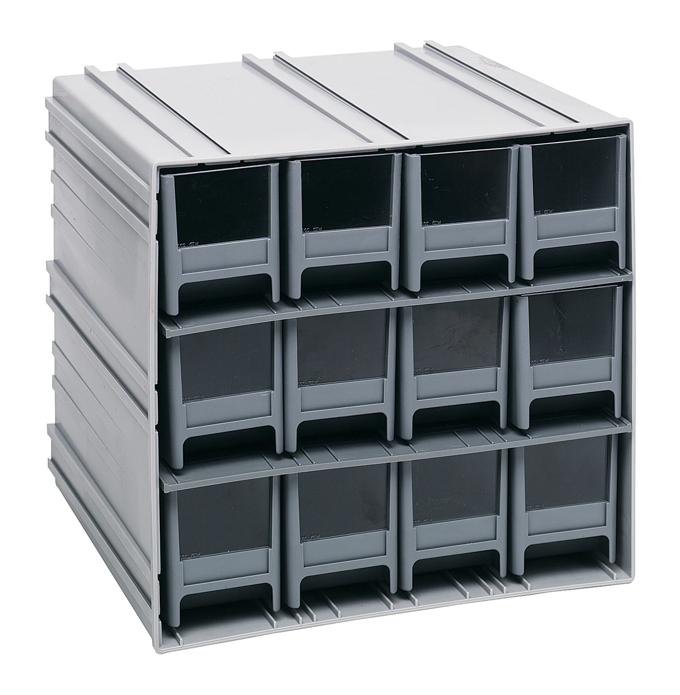 Quantum QIC-122GY Interlocking Storage Cabinets, 11-3/8"D x 11-3/4"W x 11"H, Gray