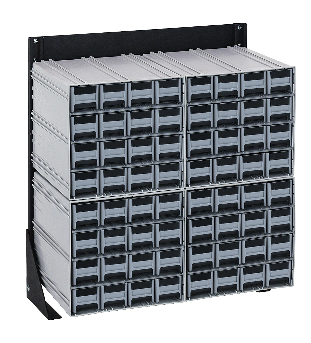 Quantum QIC-124-161GY Single-Sided Interlocking Storage Cabinets Floor Stand, 12"D x 23-5/8"W x 28"H, Black