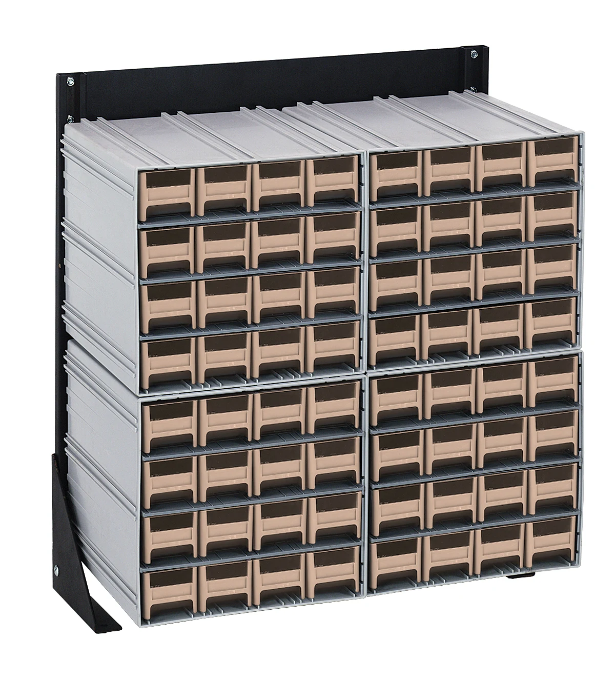 Quantum QIC-124-161IV Single-Sided Interlocking Storage Cabinets Floor Stand, 12"D x 23-5/8"W x 28"H, Black