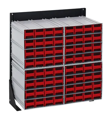 Quantum QIC-124-161RD Single-Sided Interlocking Storage Cabinets Floor Stand, 12"D x 23-5/8"W x 28"H, Black