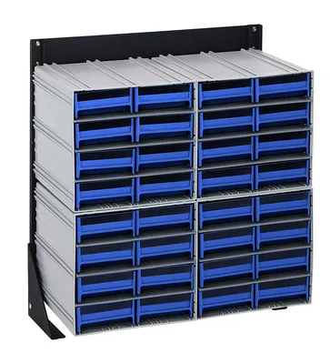 Quantum QIC-124-83BL Single-Sided Interlocking Storage Cabinets Floor Stand, 12"D x 23-5/8"W x 28"H, Black