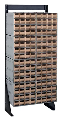 Quantum QIC-148-161IV Single-Sided Interlocking Storage Cabinets Floor Stand, 12"D x 23-5/8"W x 52"H, Black