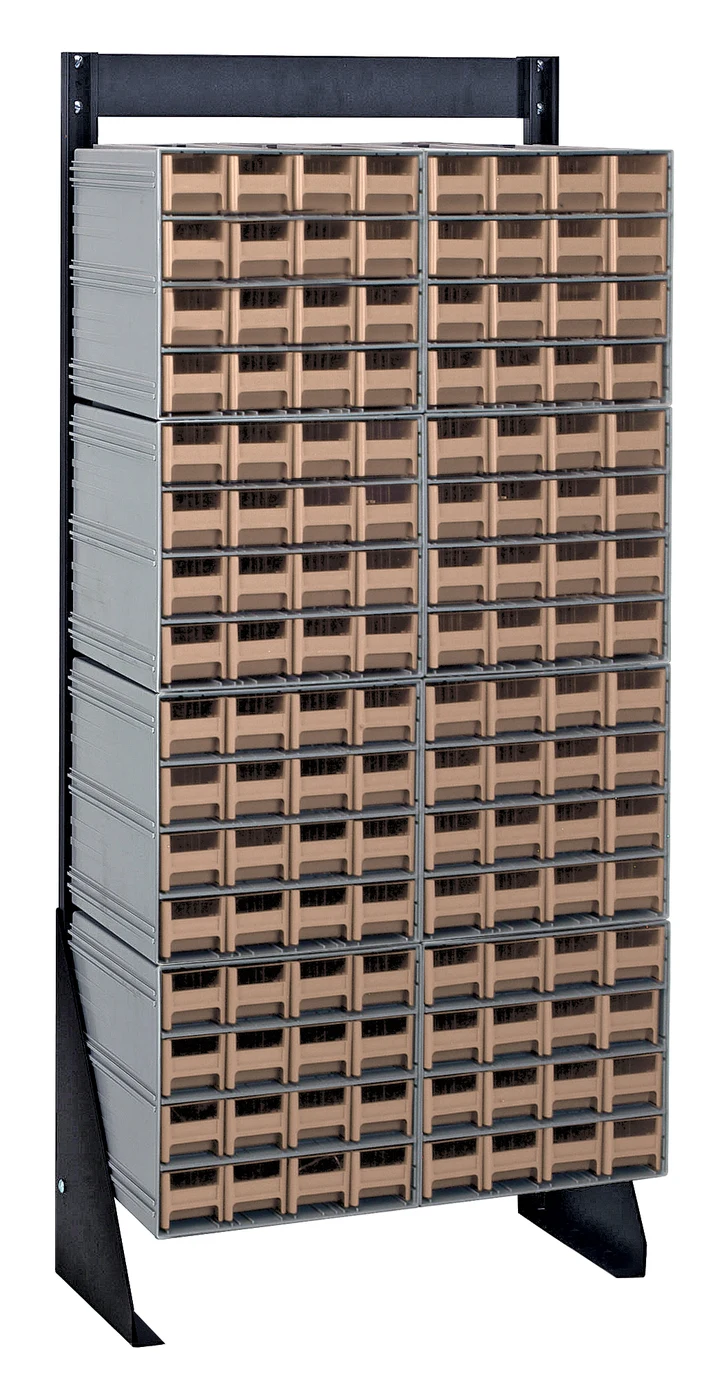 Quantum QIC-148-161IV Single-Sided Interlocking Storage Cabinets Floor Stand, 12"D x 23-5/8"W x 52"H, Black