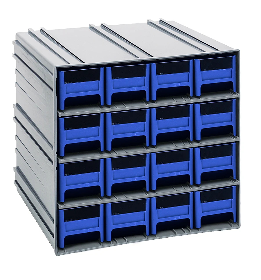 Quantum QIC-161BL Interlocking Storage Cabinets, 11-3/8"D x 11-3/4"W x 11"H, Gray