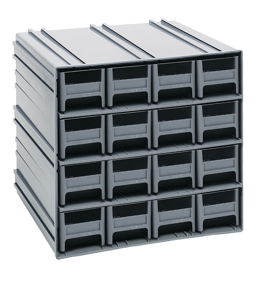 Quantum QIC-161GY Interlocking Storage Cabinets, 11-3/8"D x 11-3/4"W x 11"H, Gray