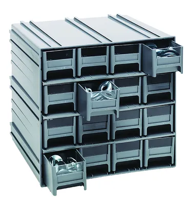 Quantum QIC-270-161BL Double-Sided Interlocking Storage Cabinets Floor Stand, 24"D x 23-5/8"W x 75"H, Black — in use