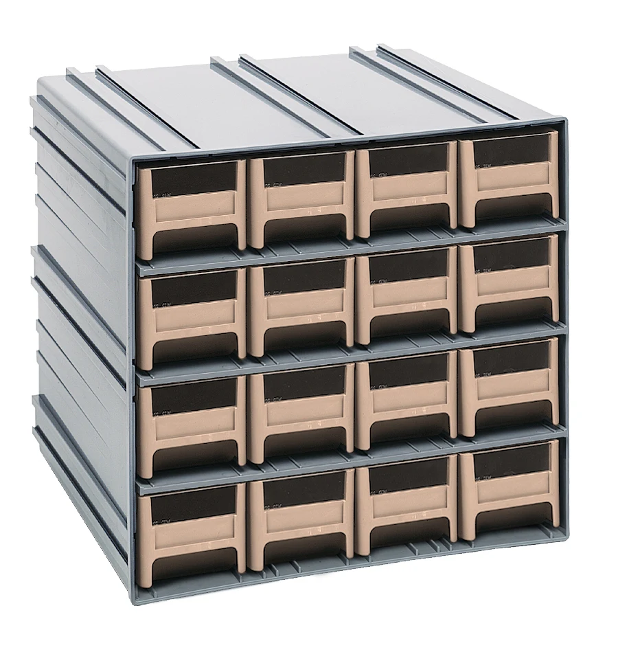 Quantum QIC-161IV Interlocking Storage Cabinets, 11-3/8"D x 11-3/4"W x 11"H, Gray