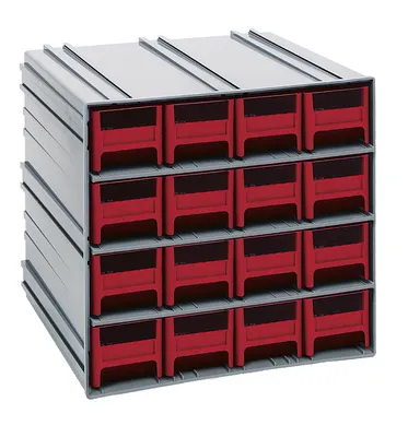 Quantum QIC-161RD Interlocking Storage Cabinets, 11-3/8"D x 11-3/4"W x 11"H, Gray
