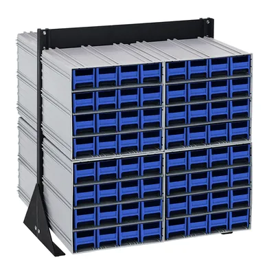 Quantum QIC-224-161BL Double-Sided Interlocking Storage Cabinets Floor Stand, 24"D x 23-5/8"W x 28"H, Black