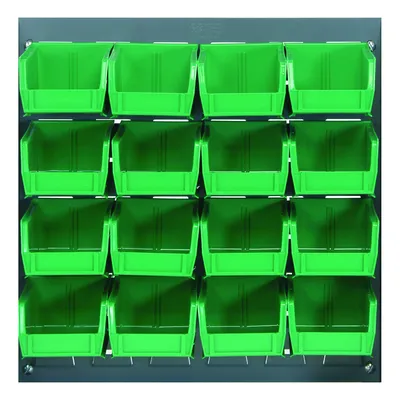 Quantum QLP-1819-210-16GN Wall Mounted Louvered Panel, 18"L x 6"D x 19"H, 175 lb capacity, Gray