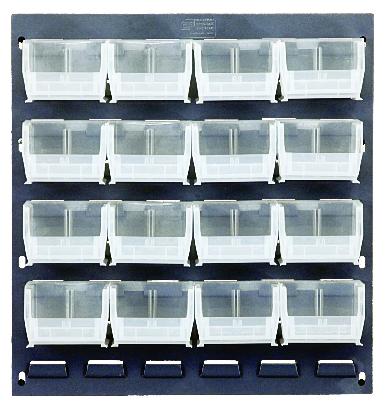 Quantum QLP-1819-210-16CL Wall Mounted Louvered Panel, 18"L x 6"D x 19"H, 175 lb capacity, Gray