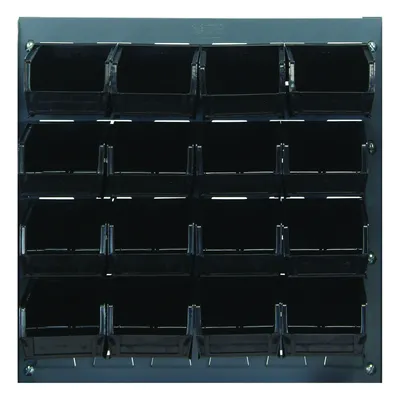 Quantum QLP-1819-220-16BK Wall Mounted Louvered Panel, 18"L x 8"D x 19"H, 175 lb capacity, Gray
