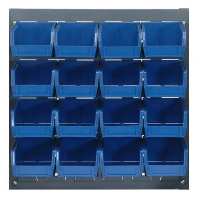 Quantum QLP-1819-220-16BL Wall Mounted Louvered Panel, 18"L x 8"D x 19"H, 175 lb capacity, Gray