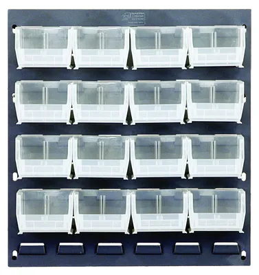 Quantum QLP-1819-220-16CL Wall Mounted Louvered Panel, 18"L x 8"D x 19"H, 175 lb capacity, Gray