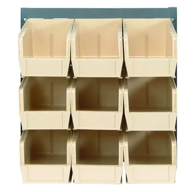 Quantum QLP-1819-230-9IV Wall Mounted Louvered Panel, 18"L x 11"D x 19"H, 175 lb capacity, Gray