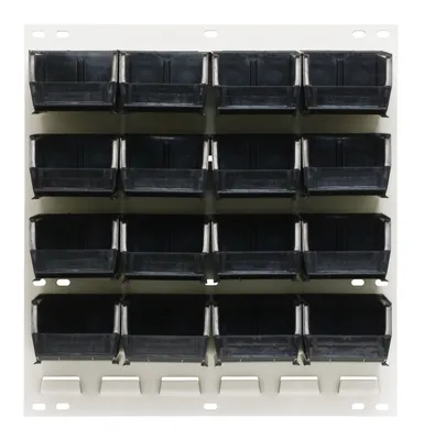 Quantum QLP-1819HC-210-16BK Wall Mounted Louvered Panel, 18"L x 6"D x 19"H, 175 lb capacity, Oyster White