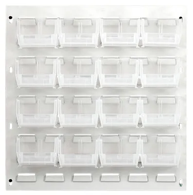Quantum QLP-1819HC-210-16CL Wall Mounted Louvered Panel, 18"L x 6"D x 19"H, 175 lb capacity, Oyster White