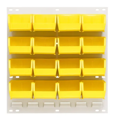 Quantum QLP-1819HC-220-16YL Wall Mounted Louvered Panel, 18"L x 8"D x 19"H, 175 lb capacity, Oyster White