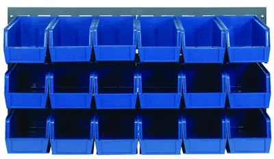 Quantum QLP-3619-230-18BL Wall Mounted Louvered Panel, 36"L x 11"D x 19"H, 200 lb capacity, Gray