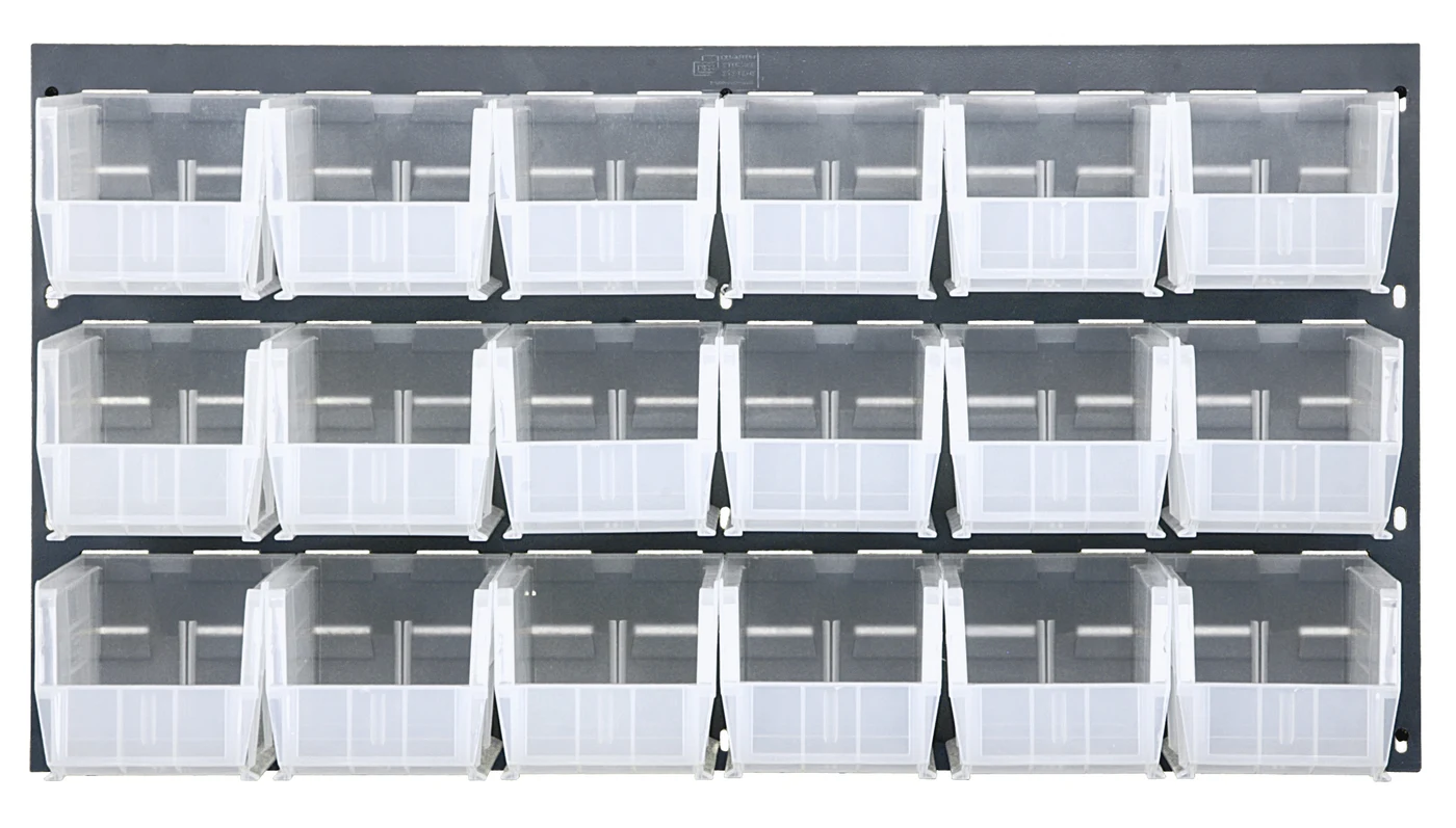 Quantum QLP-3619-230-18CL Wall Mounted Louvered Panel, 36"L x 11"D x 19"H, 200 lb capacity, Gray