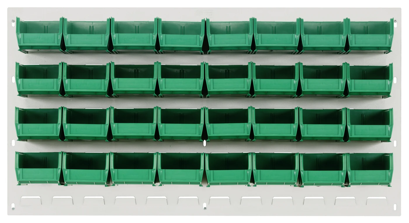 Quantum QLP-3619HC-210-32GN Wall Mounted Louvered Panel, 36"L x 6"D x 19"H, 200 lb capacity, Oyster White