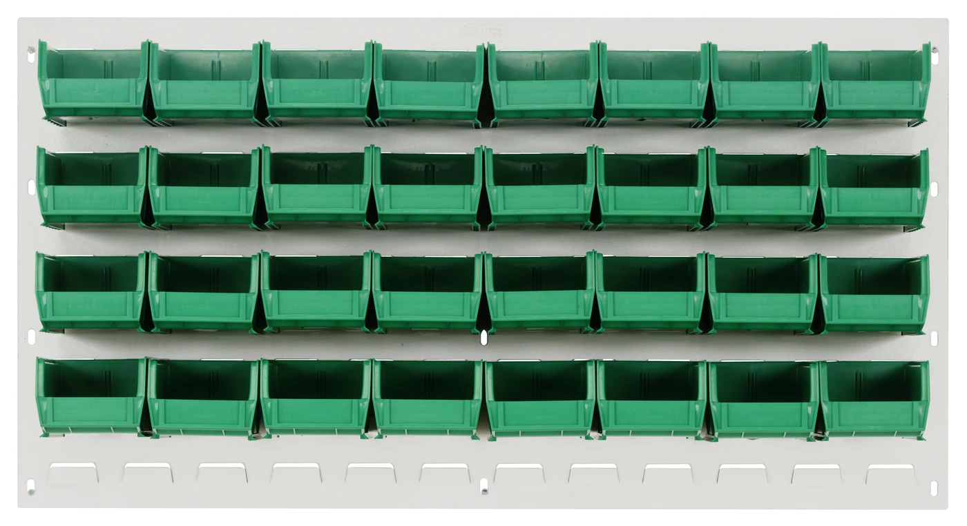 Quantum QLP-3619HC-220-32GN Wall Mounted Louvered Panel, 36"L x 8"D x 19"H, 200 lb capacity, Oyster White